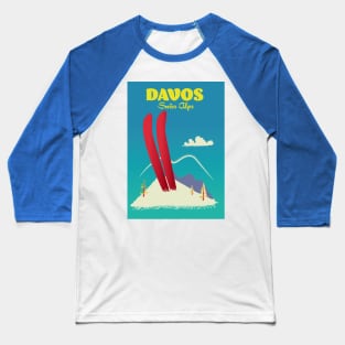 Davos Swiss Alps Baseball T-Shirt